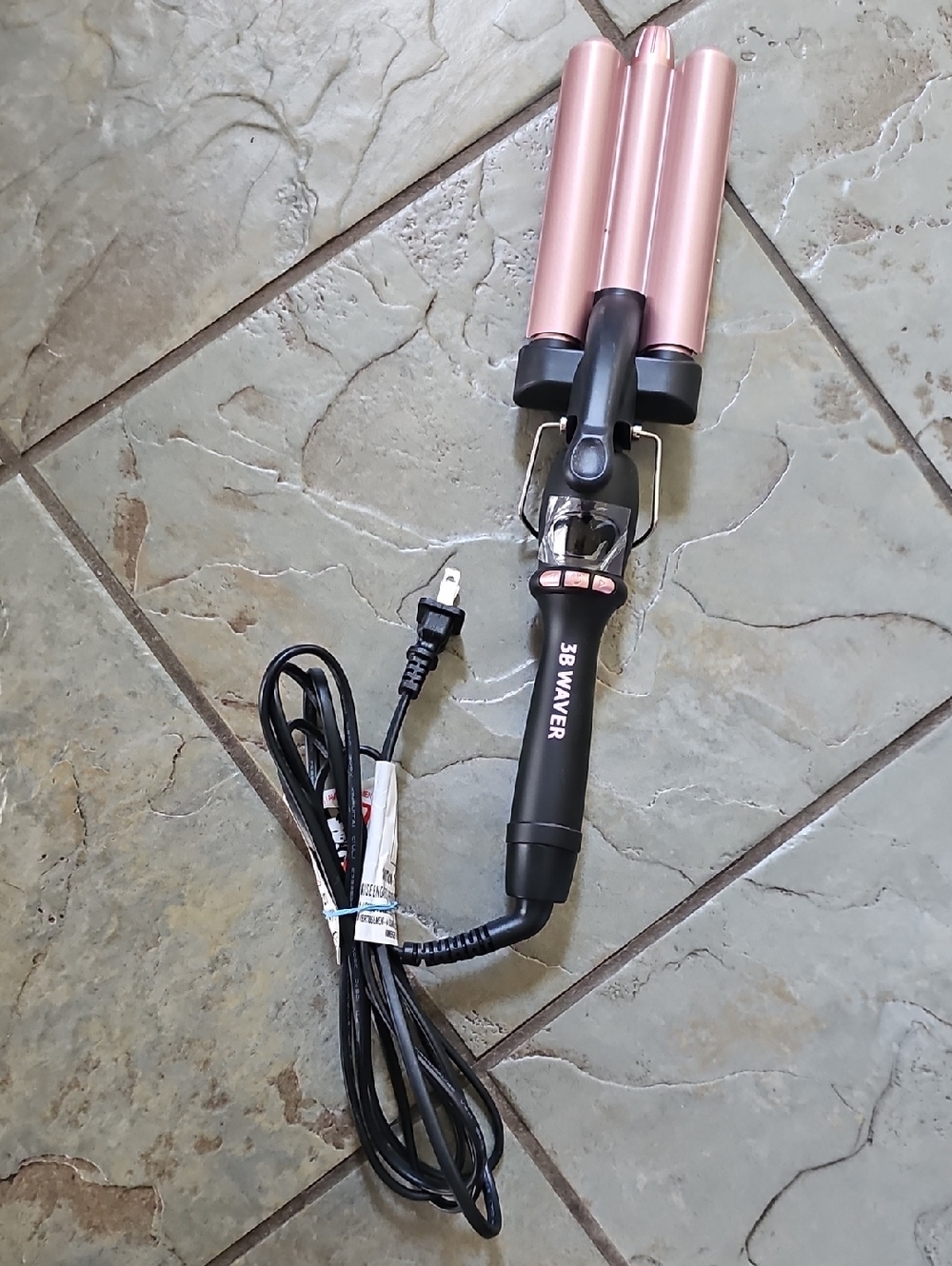 3-Bar Hair Waver in Rose Gold and Black